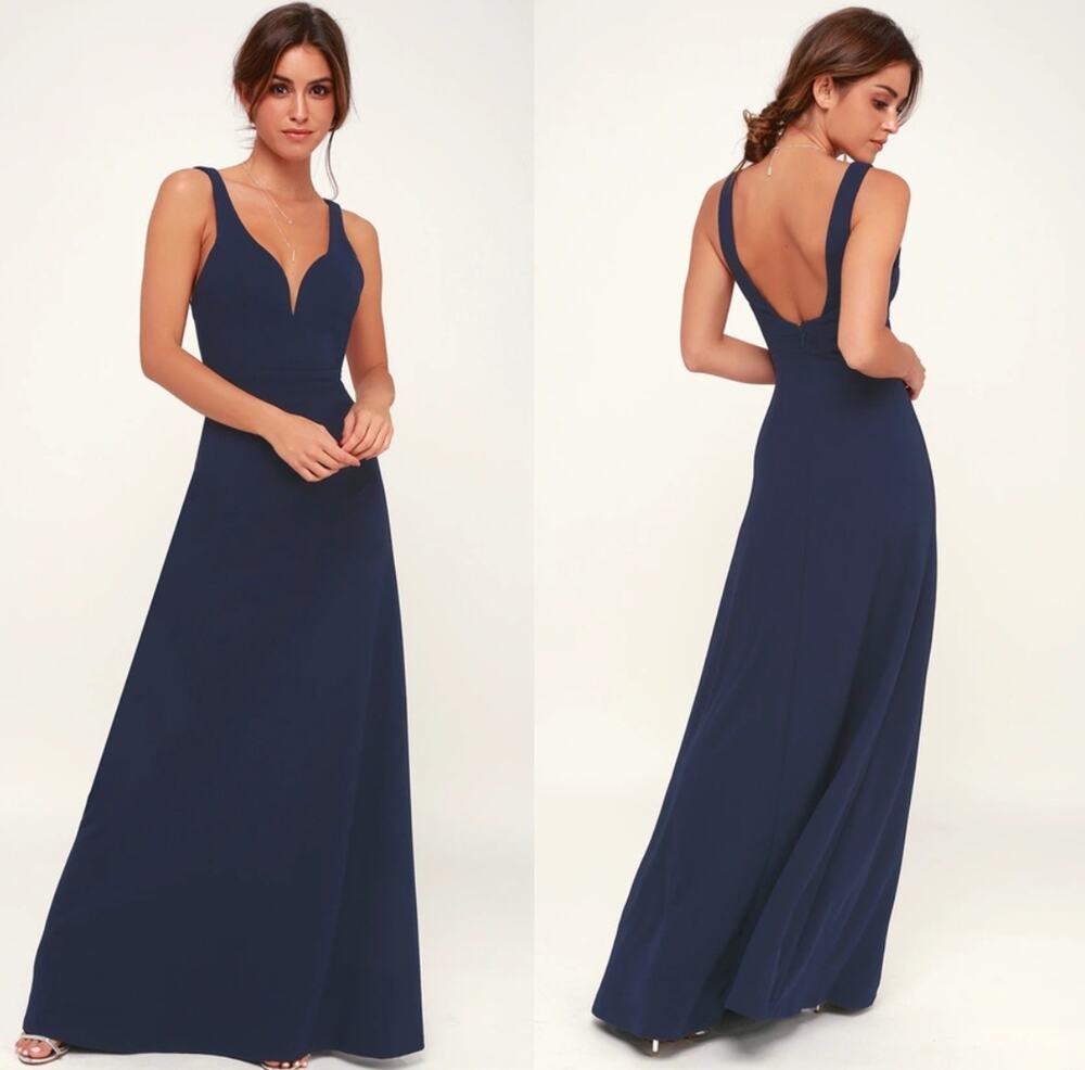 Lulus Alluring Temptation Black Backless Ruched Mermaid Maxi Dress Size XS